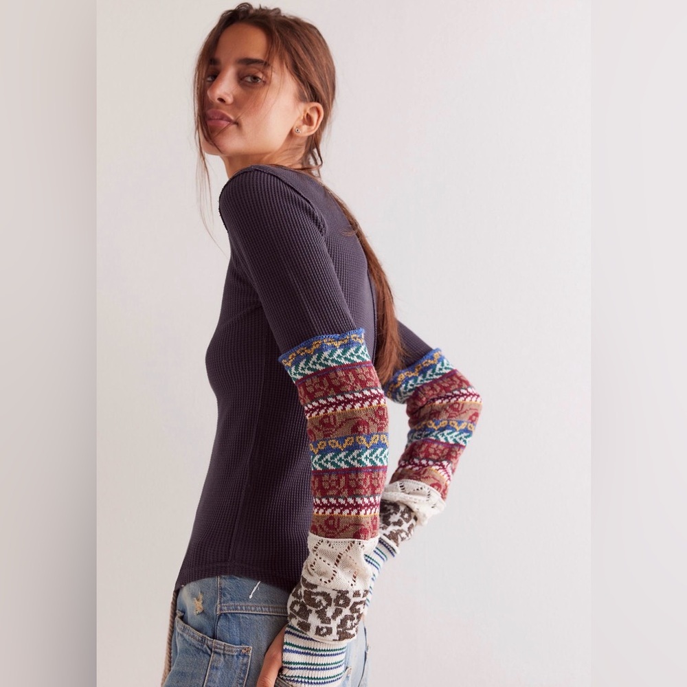 NWT Free People We the Free Thermal All in the Cuff size large
